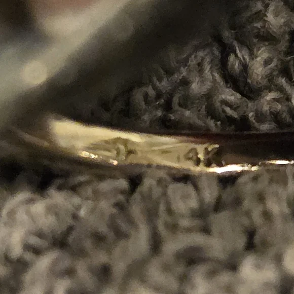 Swank Metalsmithing Leafy Pear Diamond Chevron Gold Wedding Bands - Picture 10 of 11